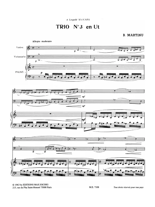 First page of Piano Trio No.3