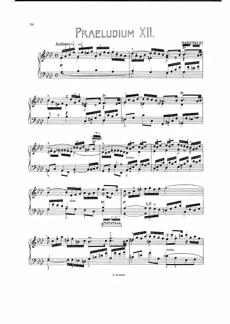First page of Prelude and Fugue No.12 in F minor