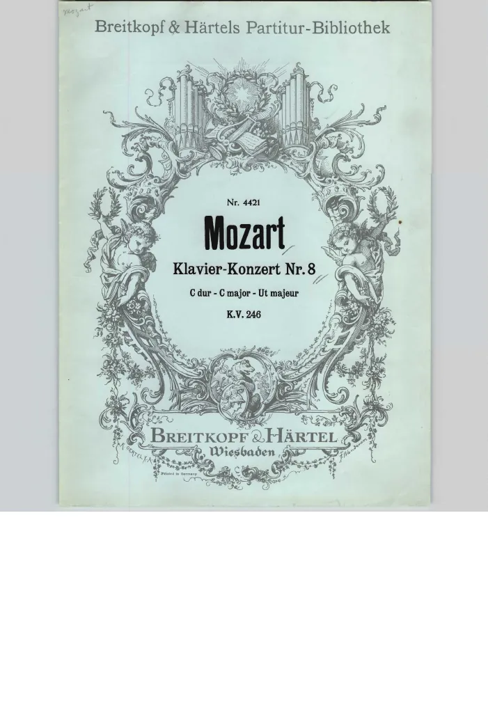 First page of Piano Concerto No.8