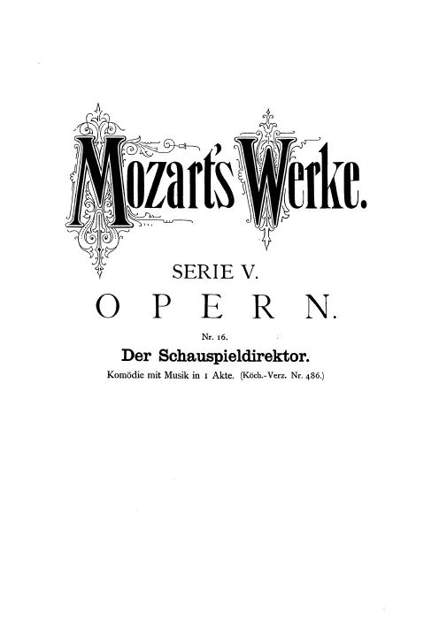 First page of Der Schauspieldirektor