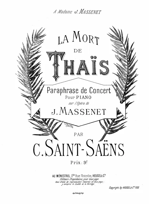 First page of La mort de Thaïs