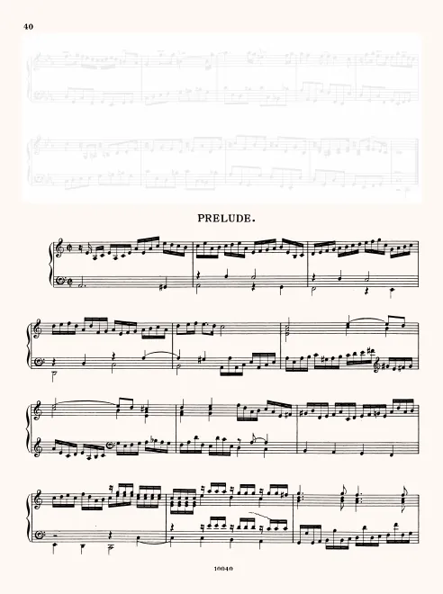 First page of Prelude in A minor