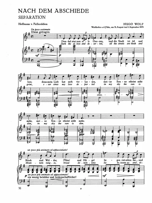 First page of Nach dem Abschiede