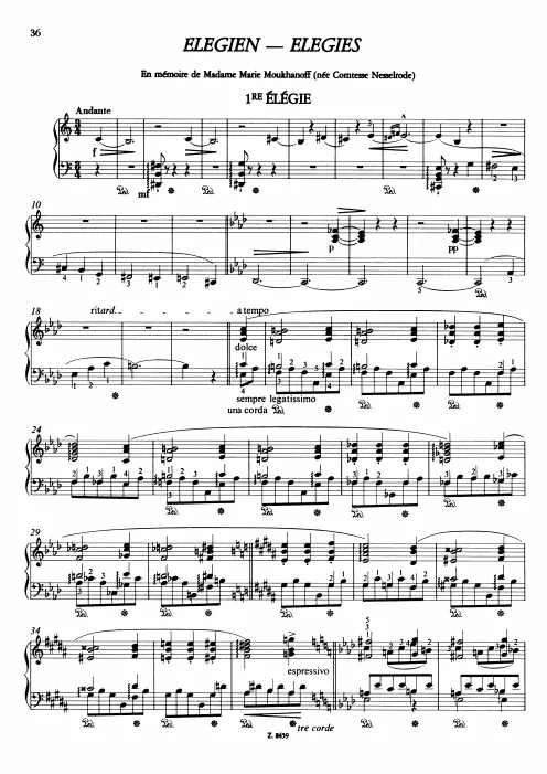 First page of Elegy No.1