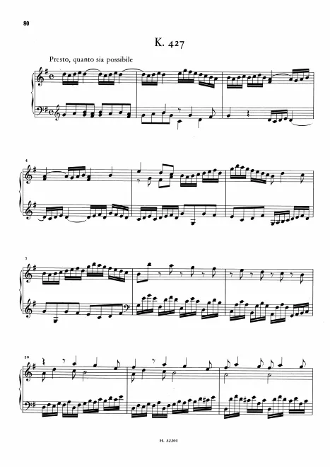 First page of Keyboard Sonata in G major