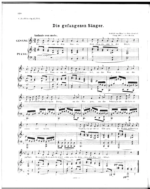 First page of Sechs Lieder