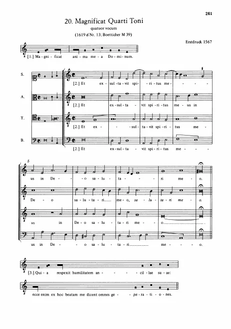 First page of Magnificat quarti toni