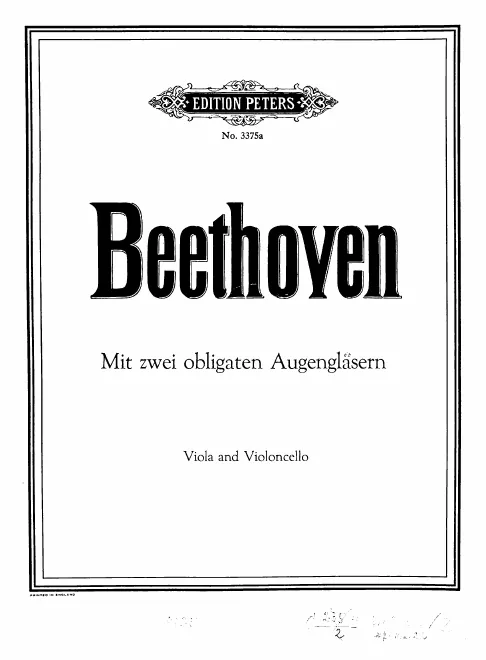 First page of Duet mit zwei obligaten Augengläsern