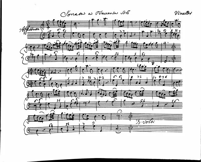 First page of Flute Sonata in C major