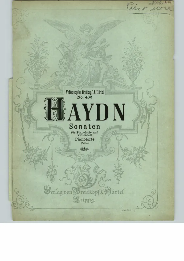 First page of Piano Trio in G major, Hob.XV:32