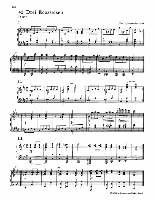 First page of 3 Ecossaises