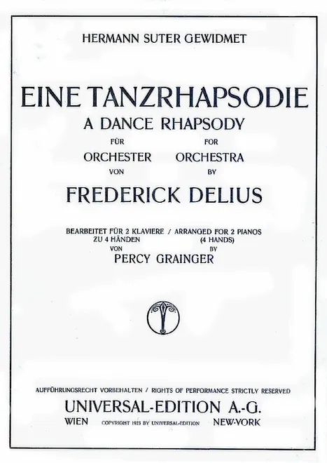 First page of A Dance Rhapsody No. 1