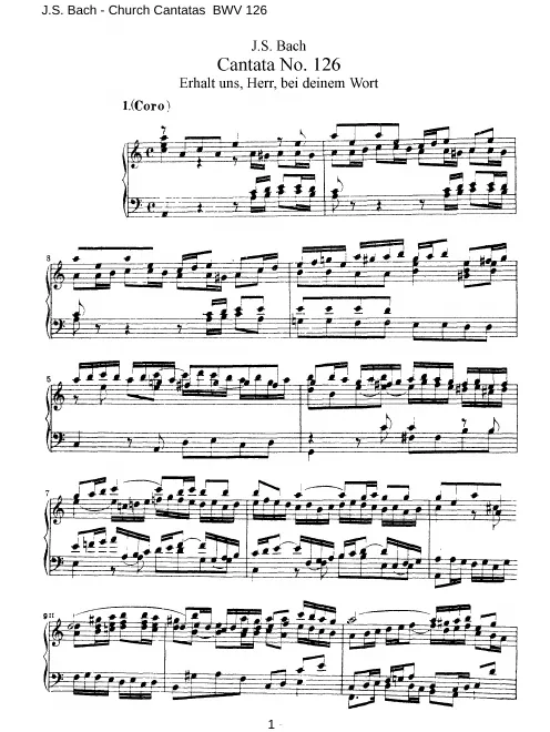 First page of Erhalt uns, Herr, bei deinem Wort