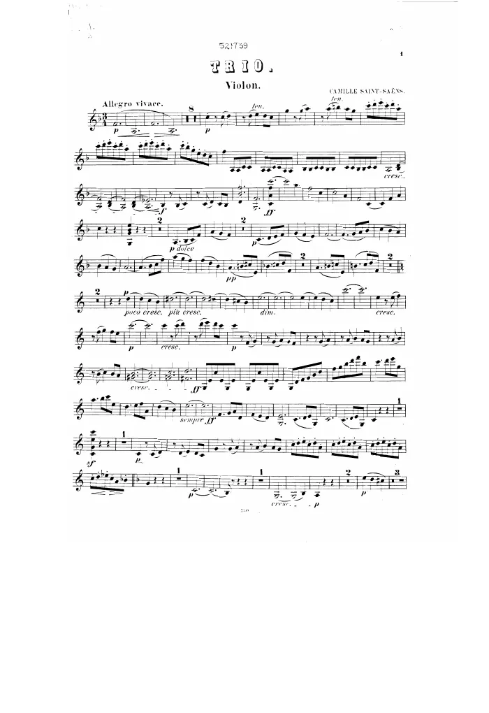 First page of Piano Trio in F major