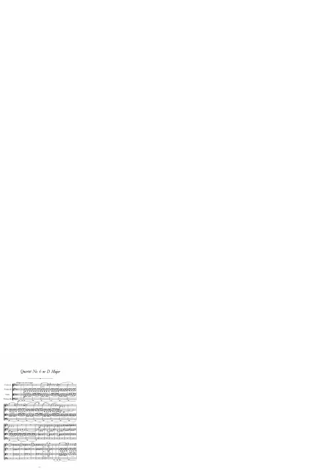First page of String Quartet in D major