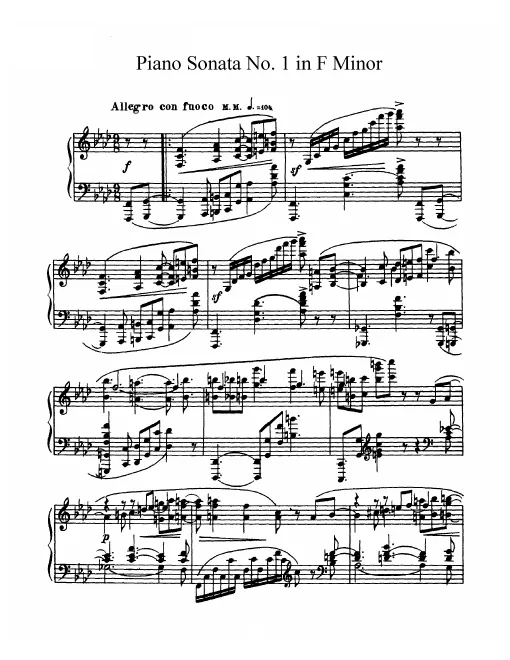 First page of Piano Sonata No.1
