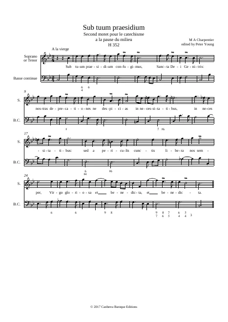 First page of Sub tuum praesidium