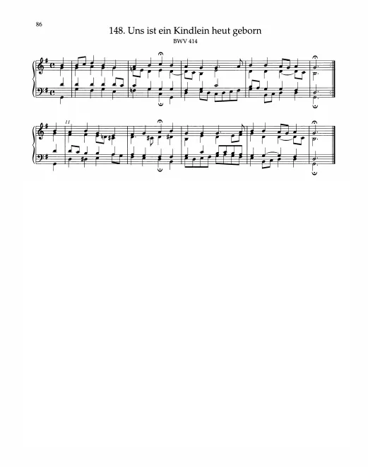 First page of Uns ist ein Kindlein heut geborn