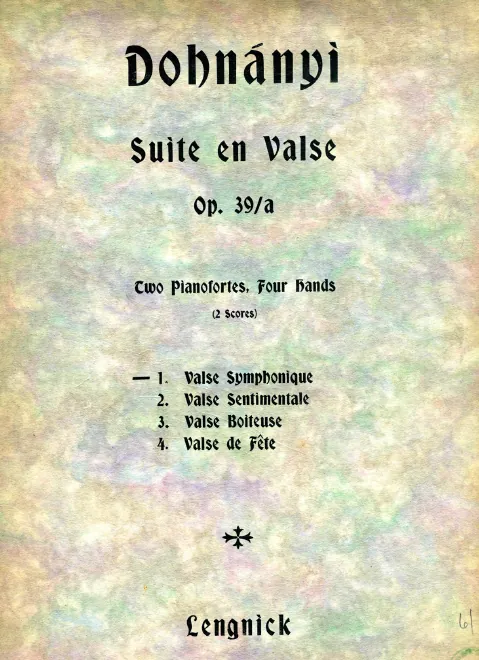 First page of Suite en valse