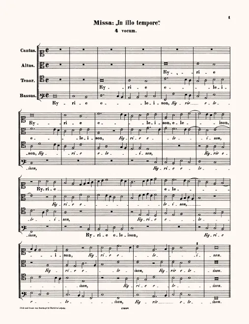 First page of Missa In illo tempore