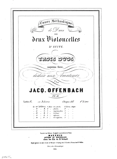 First page of Duos for 2 Cellos