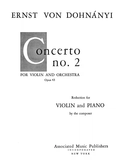 First page of Violin Concerto No.2