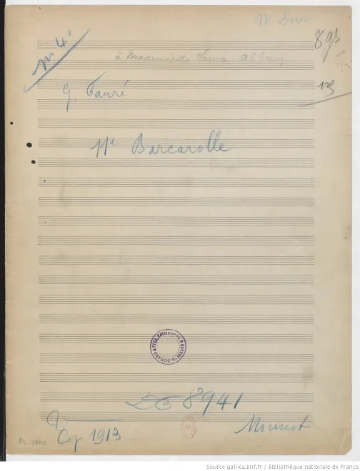 First page of Barcarolle No.11