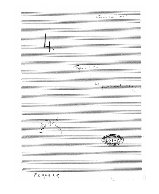 First page of Fugue à 4 voix