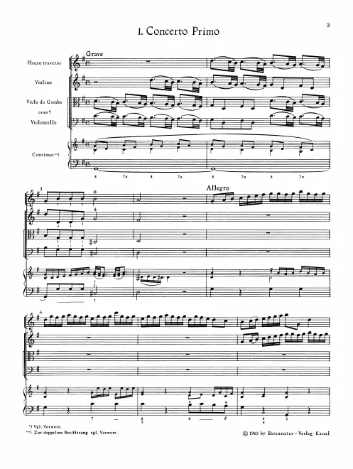 First page of Concerto à 4