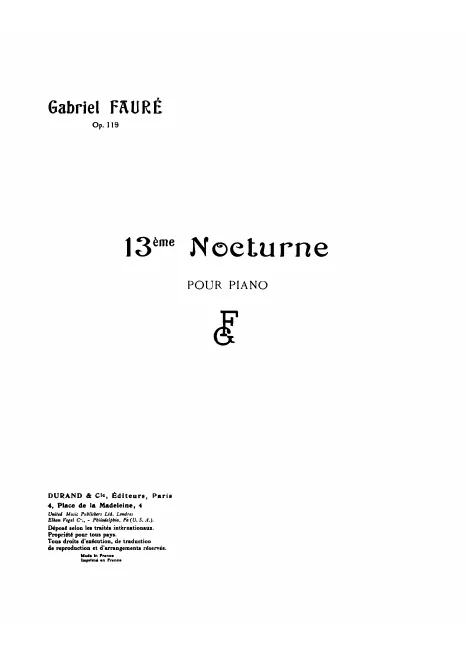 First page of Nocturne No.13