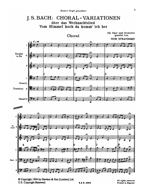 First page of Choral-Variationen