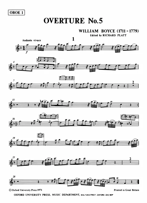 First page of Overture No.5