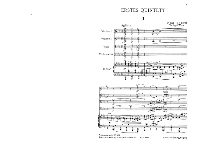 First page of Piano Quintet No.1