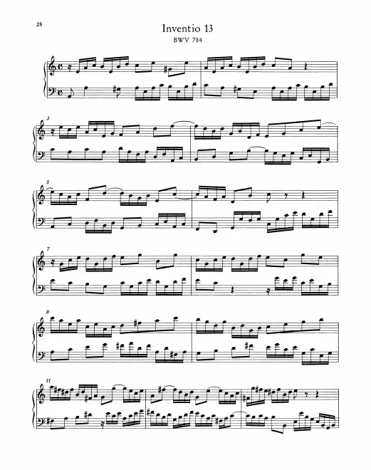 First page of Invention in A minor