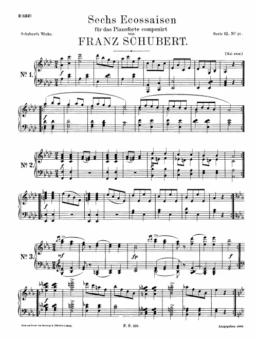 First page of 6 Ecossaises