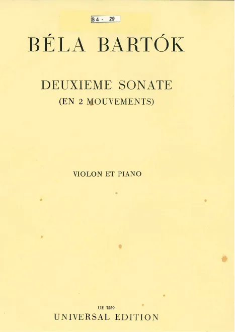 First page of Violin Sonata No.2