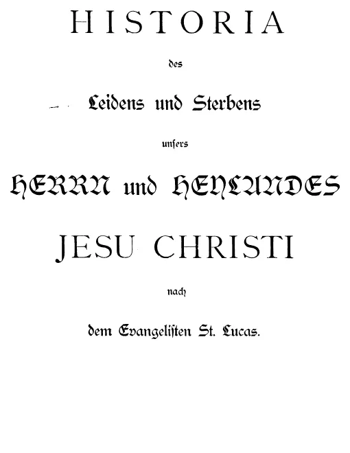 First page of Lucas-Passion