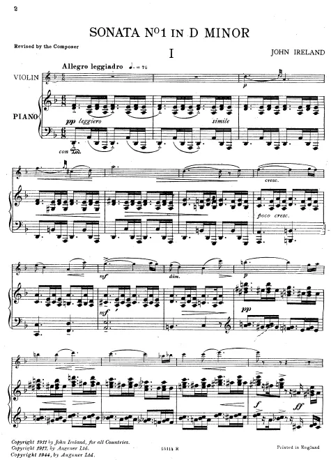 First page of Violin Sonata No.1