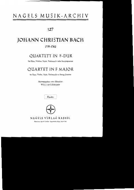 First page of Quartet in F major