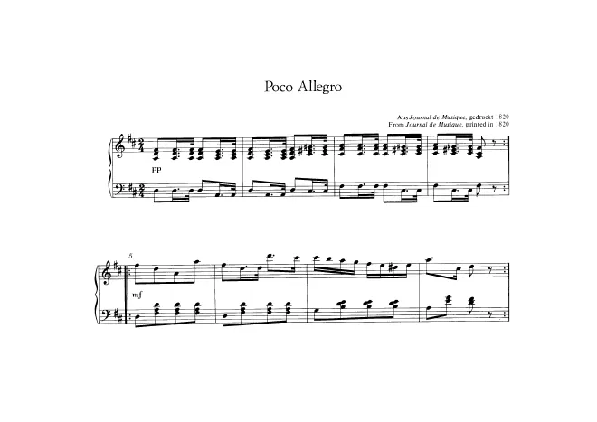 First page of Poco Allegro