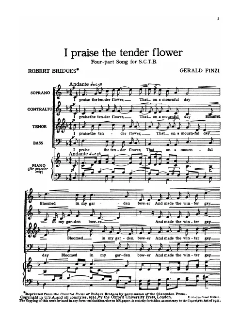 First page of 7 Poems of Robert Bridges