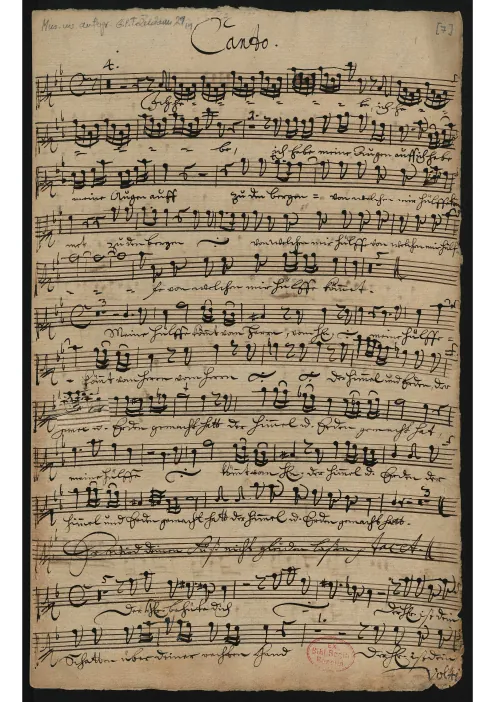 First page of Ich hebe meine Augen auf zu den Bergen, TWV 7:17