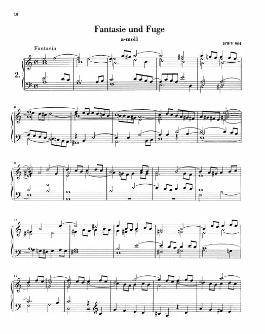 First page of Fantasia and Fugue