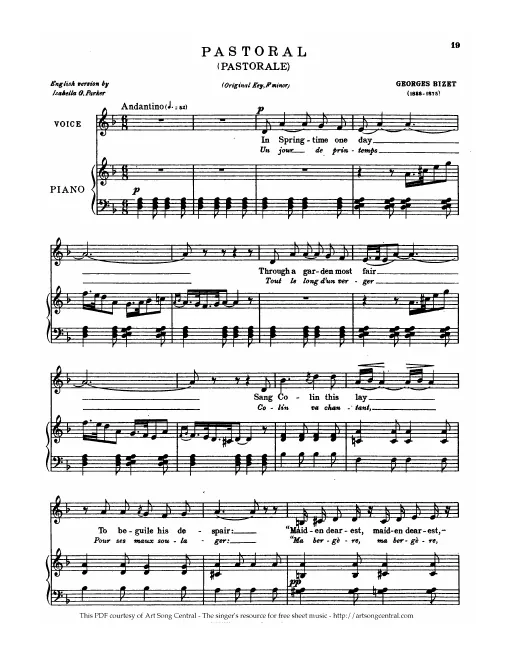 First page of Pastorale