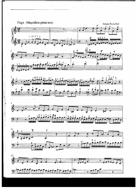 First page of Magnificat Fugue in D minor