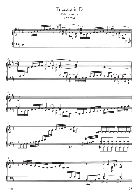 First page of Toccata in D major
