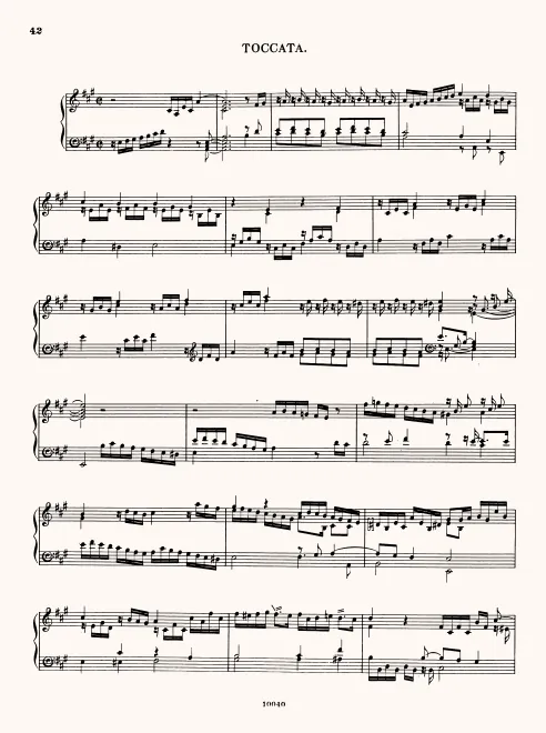 First page of Toccata quasi Fantasia con Fuga
