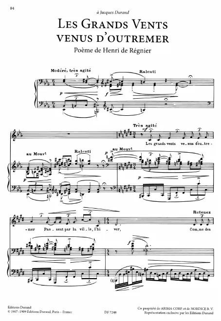 First page of Les grands vents venus d'outre-mer