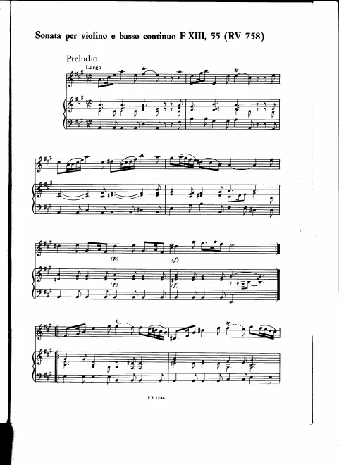 First page of Violin Sonata