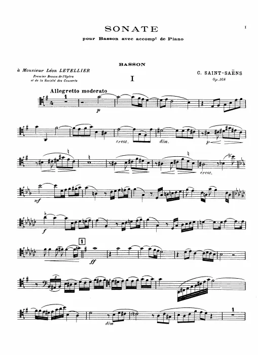 First page of Bassoon Sonata